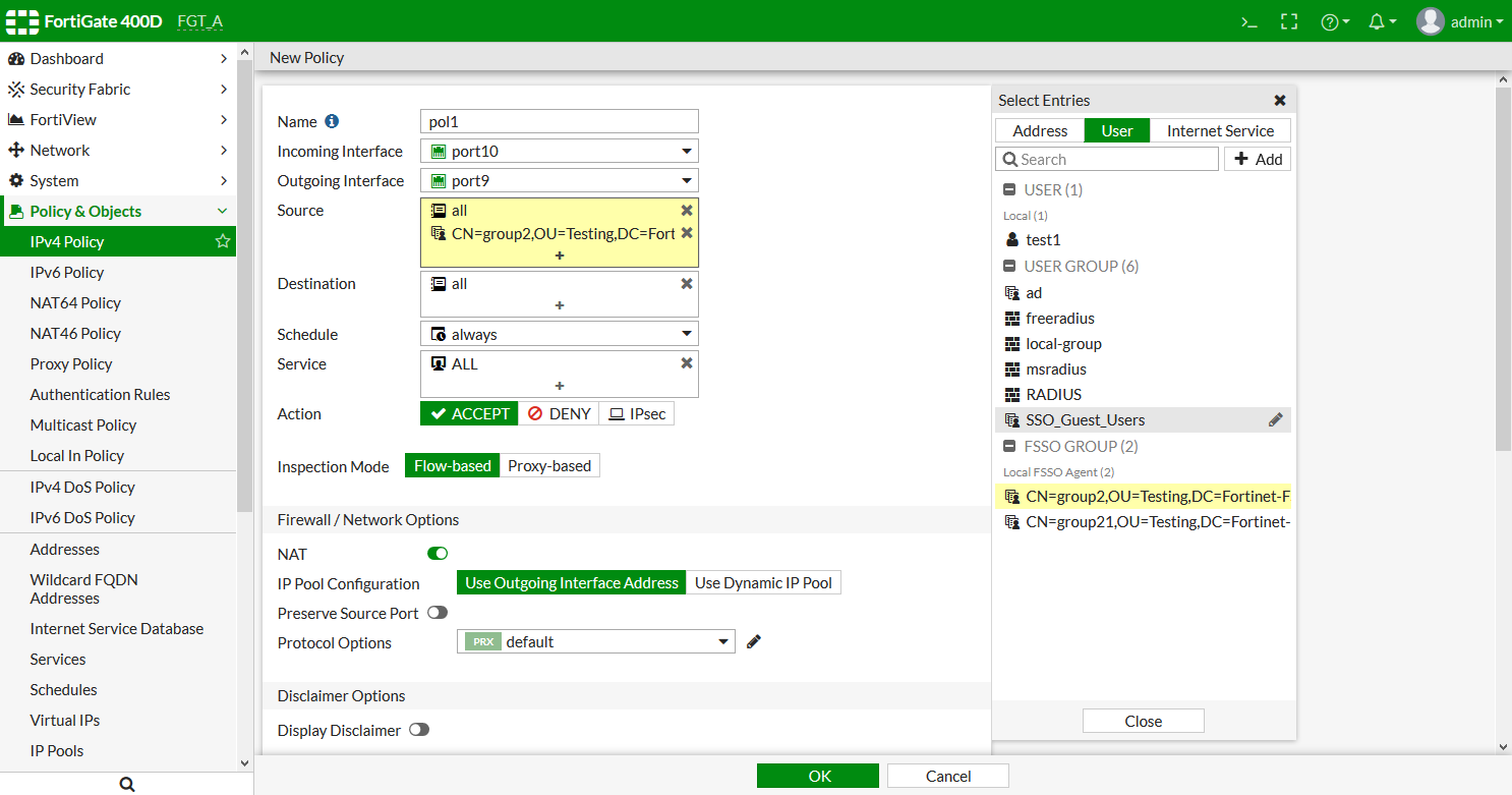 FSSO polling connector agent installation FortiGate / FortiOS 6.2.15